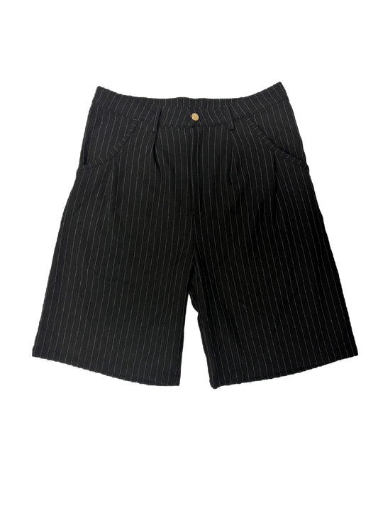 Pinstripe twill shorts (pre-order)